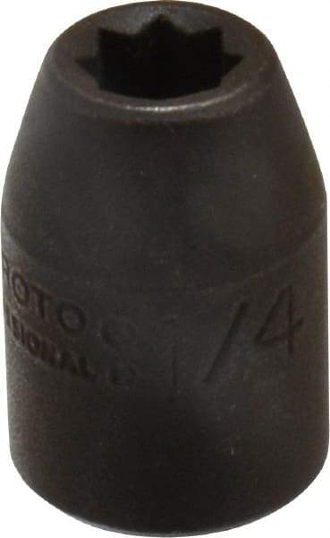 Proto - 3/8" Drive 1/4" Standard Impact Socket - 8 Points, 1" OAL - Makers Industrial Supply