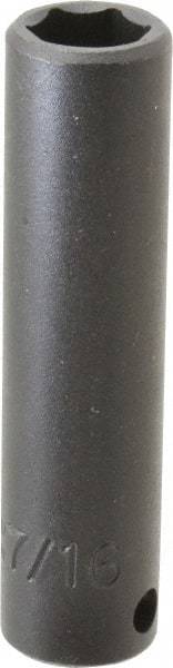 Proto - 3/8" Drive 7/16" Deep Impact Socket - 6 Points, 2-3/4" OAL - Makers Industrial Supply