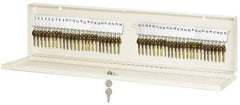 Master Lock - 48 Keys, Almond Key Storage Cabinet - 28-3/4" Wide x 1-3/4" Deep x 7-1/2" High - Makers Industrial Supply