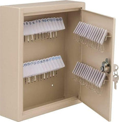 Master Lock - 60 Keys, Almond Key Storage Cabinet - 10-3/4" Wide x 3" Deep x 12-1/4" High - Makers Industrial Supply