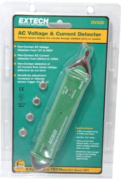 Extech - 12 VAC to 600 VAC, Voltage Tester - LR44 Power Supply - Makers Industrial Supply