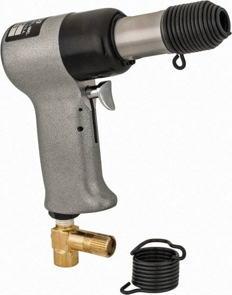 US Airtool - 3/32 & 5/32" Capacity, Air Riveting Hammer - 2-1/4" Long Stroke, 1/4" Inlet - Makers Industrial Supply