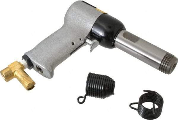 US Airtool - 1/4 & 3/16" Capacity, Air Riveting Hammer - 3-1/16" Long Stroke, 1/4" Inlet - Makers Industrial Supply