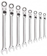 GearWrench - 8 Piece, 5/16" to 3/4", Combination Wrench Set - Inch Measurement Standard, Chrome Finish, Comes in Tray - Makers Industrial Supply