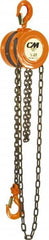 CM - 4,000 Lb Lifting Capacity, 15' Lift Height, Hand Hoist - Made from Chain, 80' Overhaul to Lift 1', 82 Lb Avg Pull to Lift Rated Load, 1 Chain - Makers Industrial Supply