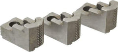 Atlas Workholding - 10" Max Chuck Diam Compatibility, Hard Steel 1.5mm x 60° Serrated Hard Lathe Top Jaws - 1.57" Wide x 2.95" Long x 1.96" High - Makers Industrial Supply