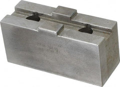 Atlas Workholding - Tongue & Groove Attachment, Square Soft Lathe Chuck Jaw - Steel, 2.12" Btw Mount Hole Ctrs, 3-15/16" Long x 1-1/2" Wide x 1.87" High, 1/2" Groove - Makers Industrial Supply