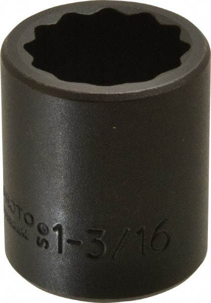 Proto - 1/2" Drive 1-3/16" Standard Impact Socket - 12 Points, 2" OAL - Makers Industrial Supply