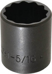 Proto - 1/2" Drive 1-5/16" Standard Impact Socket - 12 Points, 2" OAL - Makers Industrial Supply