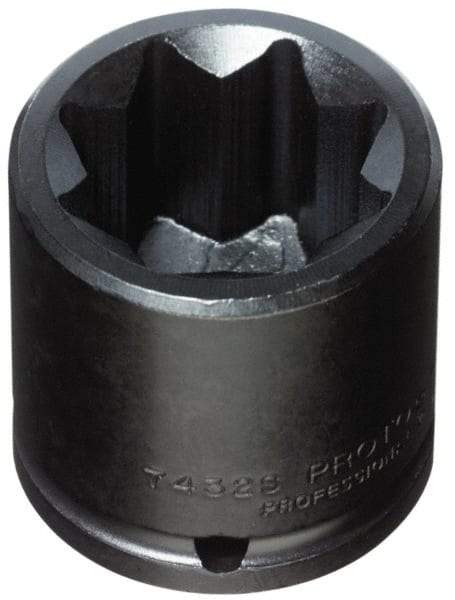 Proto - 1/2" Drive 1-1/16" Standard Impact Socket - 8 Points, 2" OAL - Makers Industrial Supply