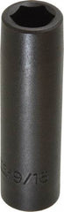 Proto - 1/2" Drive 9/16" Deep Impact Socket - 6 Points, 3-1/4" OAL - Makers Industrial Supply