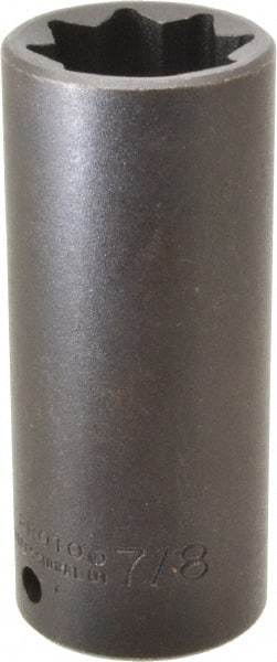 Proto - 1/2" Drive 7/8" Deep Impact Socket - 8 Points, 3-1/2" OAL - Makers Industrial Supply