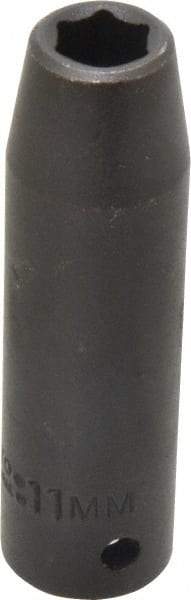 Proto - 1/2" Drive 11mm Deep Impact Socket - 6 Points, 3-1/4" OAL - Makers Industrial Supply