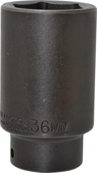 Proto - 1/2" Drive 36mm Deep Impact Socket - 6 Points, 3-1/2" OAL - Makers Industrial Supply