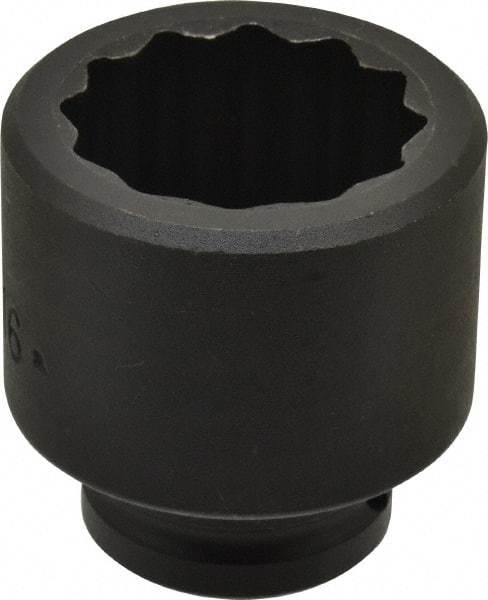 Proto - 3/4" Drive 1-11/16" Standard Impact Socket - 12 Points, 2-5/8" OAL - Makers Industrial Supply