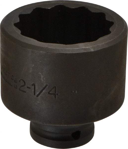 Proto - 3/4" Drive 2-1/4" Standard Impact Socket - 12 Points, 3-1/4" OAL - Makers Industrial Supply