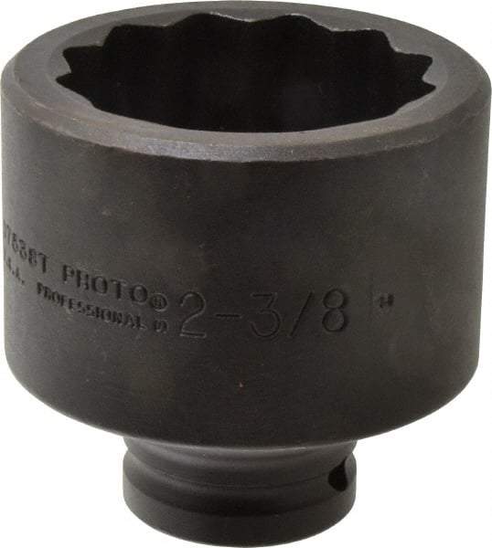 Proto - 3/4" Drive 2-3/8" Standard Impact Socket - 12 Points, 3-3/8" OAL - Makers Industrial Supply