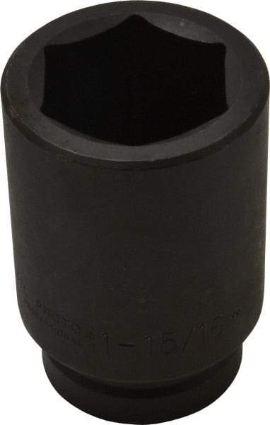 Proto - 1" Drive 1-15/16" Deep Impact Socket - 6 Points, 4-1/4" OAL - Makers Industrial Supply