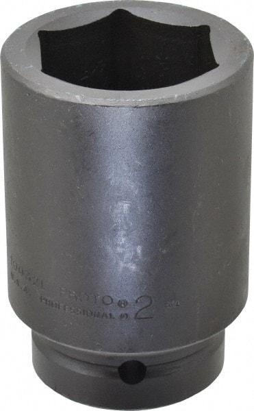 Proto - 1" Drive 2" Deep Impact Socket - 6 Points, 4-1/4" OAL - Makers Industrial Supply