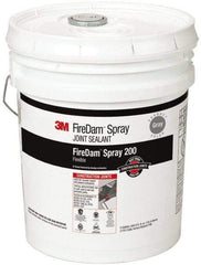 3M - 5 Gal Pail Gray Elastomer Joint Sealant - 110°F Max Operating Temp, 24 hr Full Cure Time, Series Spray 200 - Makers Industrial Supply