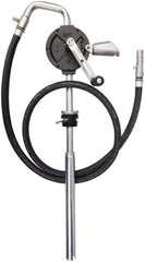 PRO-LUBE - Oil Lubrication 10 Gal/min Flow Cast Iron Rotary Hand Pump - For 15 to 55 Gal Container, Use with Alcohols, Gasoline, Naphtha & Solvents, Do Not Use with Water-Based Media - Makers Industrial Supply