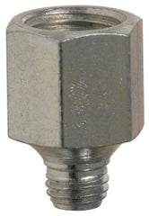 PRO-LUBE - Straight Head Angle, 1/4-28 NPT Steel Grease Fitting Adapter - 1/2" Hex - Makers Industrial Supply