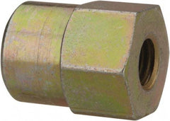 PRO-LUBE - Straight Head Angle, 1/4-28 NPT Steel Grease Fitting Adapter - 1/2" Hex - Makers Industrial Supply