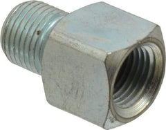 PRO-LUBE - Straight Head Angle, 1/8-27 NPT Steel Grease Fitting Adapter - 1/2" Hex - Makers Industrial Supply