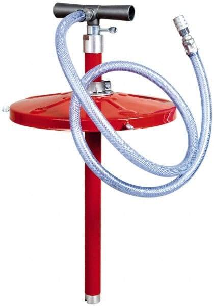 PRO-LUBE - Aluminium, NBR, PVC & Steel Hand Operated Drum Pump - 8 oz per Stroke, For 5 to 6-1/2 Gal Drums, For Tire Sealant - Makers Industrial Supply