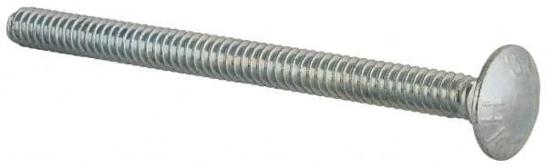 Value Collection - #10-24 UNC 2-1/2" Length Under Head, Standard Square Neck, Carriage Bolt - Grade 2 Steel, Zinc-Plated Finish - Makers Industrial Supply