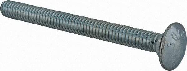 Value Collection - 1/4-20 UNC 2-3/4" Length Under Head, Standard Square Neck, Carriage Bolt - Grade 2 Steel, Zinc-Plated Finish - Makers Industrial Supply