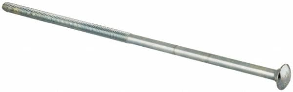 Value Collection - 3/8-16 UNC 12" Length Under Head, Standard Square Neck, Carriage Bolt - Grade 2 Steel, Zinc-Plated Finish - Makers Industrial Supply