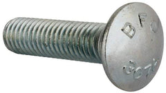 Value Collection - 7/16-14 UNC 1-3/4" Length Under Head, Standard Square Neck, Carriage Bolt - Grade 2 Steel, Zinc-Plated Finish - Makers Industrial Supply