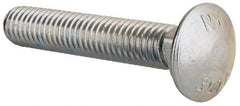 Value Collection - 7/16-14 UNC 2-1/2" Length Under Head, Standard Square Neck, Carriage Bolt - Grade 2 Steel, Zinc-Plated Finish - Makers Industrial Supply