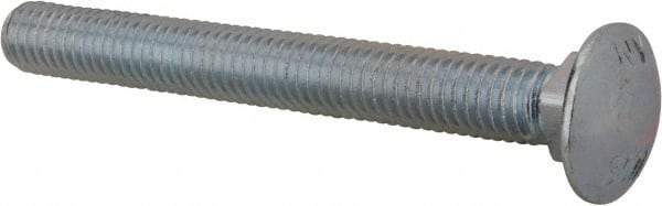 Value Collection - 7/16-14 UNC 4" Length Under Head, Standard Square Neck, Carriage Bolt - Grade 2 Steel, Zinc-Plated Finish - Makers Industrial Supply