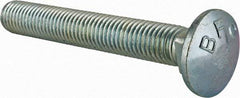 Value Collection - 5/8-11 UNC 4-1/2" Length Under Head, Standard Square Neck, Carriage Bolt - Grade 2 Steel, Zinc-Plated Finish - Makers Industrial Supply