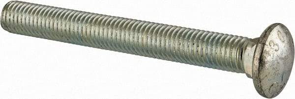 Value Collection - 5/8-11 UNC 5-1/2" Length Under Head, Standard Square Neck, Carriage Bolt - Grade 2 Steel, Zinc-Plated Finish - Makers Industrial Supply