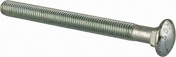 Value Collection - 5/8-11 UNC 7" Length Under Head, Standard Square Neck, Carriage Bolt - Grade 2 Steel, Zinc-Plated Finish - Makers Industrial Supply