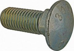 Value Collection - 3/4-10 UNC 2" Length Under Head, Standard Square Neck, Carriage Bolt - Grade 2 Steel, Zinc-Plated Finish - Makers Industrial Supply