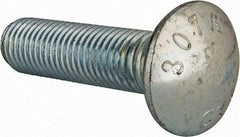 Value Collection - 3/4-10 UNC 3" Length Under Head, Standard Square Neck, Carriage Bolt - Grade 2 Steel, Zinc-Plated Finish - Makers Industrial Supply