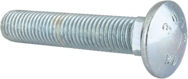 Value Collection - 3/4-10 UNC 4" Length Under Head, Standard Square Neck, Carriage Bolt - Grade 2 Steel, Zinc-Plated Finish - Makers Industrial Supply