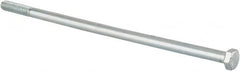 Made in USA - 5/16-18 UNC, 8" Length Under Head Hex Head Cap Screw - Partially Threaded, Grade 5 Alloy Steel, Zinc-Plated Finish, 1/2" Hex - Makers Industrial Supply