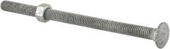 Value Collection - 3/8-16 UNC 6" Length Under Head, Standard Square Neck, Carriage Bolt - Grade 5 Steel, Galvanized Zinc-Plated Finish - Makers Industrial Supply