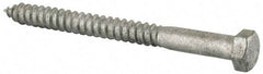 Value Collection - 1/2" Screw, 5-1/2" Length Under Head, Steel, Hex Head Lag Screw - Hot Dipped Galvanized, Grade 2 - Makers Industrial Supply