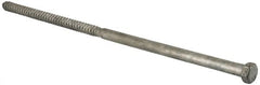 Value Collection - 1/2" Screw, 14" Length Under Head, Steel, Hex Head Lag Screw - Hot Dipped Galvanized, Grade 2 - Makers Industrial Supply