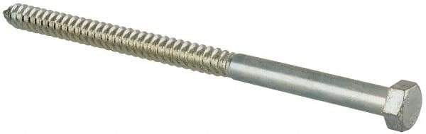 Value Collection - 1/2" Screw, 9" Length Under Head, Steel, Hex Head Lag Screw - Zinc Plated, Grade 2 - Makers Industrial Supply