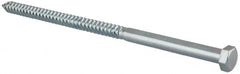 Value Collection - 1/2" Screw, 10" Length Under Head, Steel, Hex Head Lag Screw - Zinc Plated, Grade 2 - Makers Industrial Supply