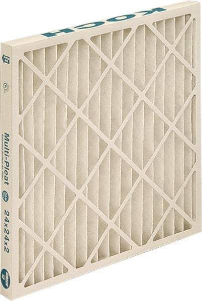 Made in USA - 20" Noml Height x 20" Noml Width x 4" Noml Depth, 80 to 85% Capture Efficiency, Wire-Backed Pleated Air Filter - MERV 13, Synthetic, Integrated Beverage Board Frame, 500 Max FPM, 1,400 CFM, For Any Unit - Makers Industrial Supply