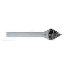 ‎SJ-1 -6mm × 60mm LOC × 6mm Shank × 50mm OAL 60 Degree Cone Carbide Medium Tough Cut Burr - Makers Industrial Supply