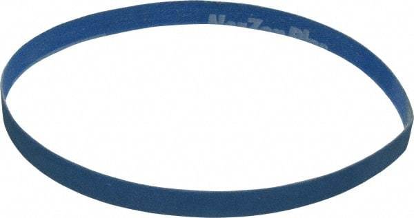 Norton - 1/2" Wide x 18" OAL, 120 Grit, Zirconia Alumina Abrasive Belt - Zirconia Alumina, Fine, Coated, X Weighted Cloth Backing, Series R823 - Makers Industrial Supply